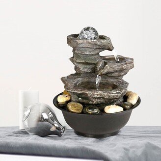Sunjet 11-Inch H Indoor Rock Fountain Relaxation Waterfall Feature for Home