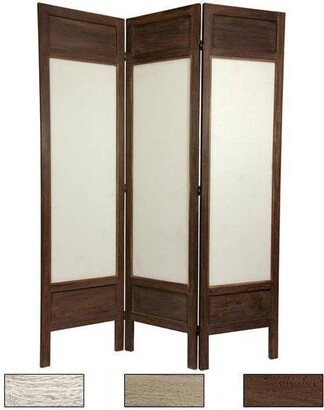 Handmade Wood/ Fabric Solid Frame 5.5' Room Divider