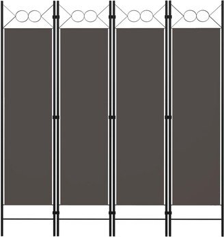 4-Panel Room Divider Anthracite 63