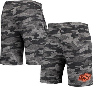 Men's Concepts Sport Charcoal, Gray Oklahoma State Cowboys Camo Backup Terry Jam Lounge Shorts - Charcoal, Gray