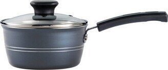 1.5qt Aluminum Non Stick Covered Sauce Pan - Blue