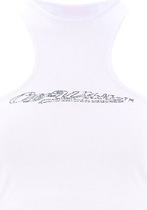 Logo-Embellished Sleeveless Cropped Top