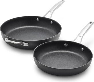 Premier Hard-Anodized Nonstick 10 and 12 Frying Pans Set - Black, Stainless Steel