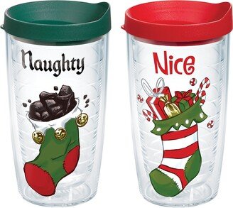 Naughty or Nice Christmas Stockings Tumbler, You've Made Your List, Checked it Twice, Now It's time to get Gifts for The Naughty Yes, Even The Naughty. Yes, White