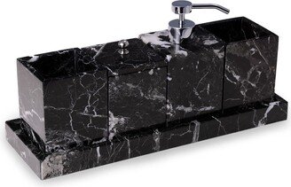 5-Piece Zebra Marble Vanity Set