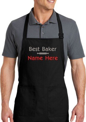 Embroidered Baker Apron With Custom Name A Great Gift Adult Premium Quality