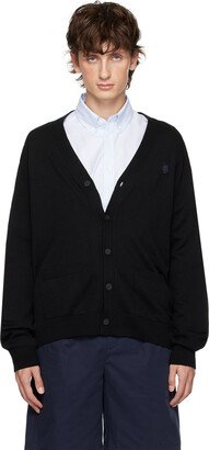 Black Fox Head Cardigan