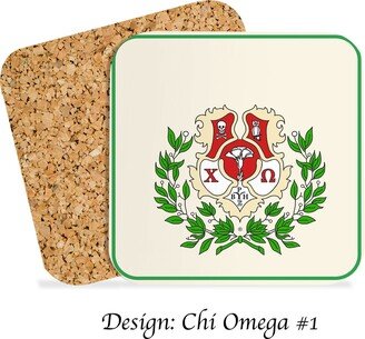 Chi Omega Beverage Coasters Square | Set Of 4