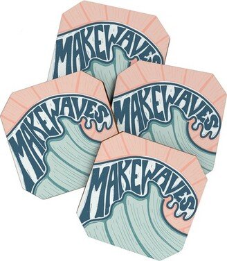 CoastL Studio Make Waves Linocut Coaster Set