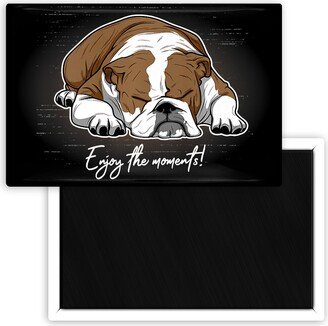 Enjoy The Moments Cute English Bulldog 2 X3 Magnet