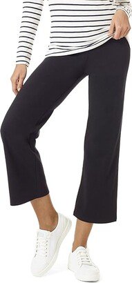 Blackout Cotton Cropped Flare (Black) Women's Casual Pants