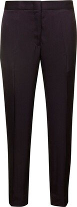 Straight-Leg Cropped Twill Trousers