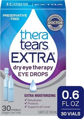 TheraTears Extra Dry Eye Therapy Preservative Free Lubricant Eye Drops - 30ct