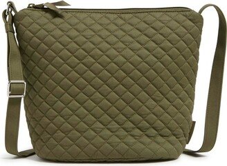 Women' Cotton Bucket Crobody Bag Climbing Ivy Green