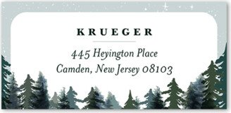 Address Labels: Blissful Forest Address Label, Blue, Address Label, Matte