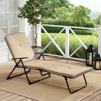 Austiom Leading LLC Foldable Steel Outdoor Chaise Lounge