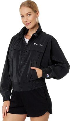 Woven Full Zip Jacket (Black) Women's Jacket