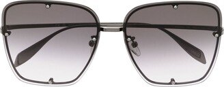 Oversize Square-Frame Sunglasses-AB