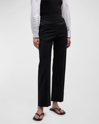 Flame Cropped Straight-Leg Pants