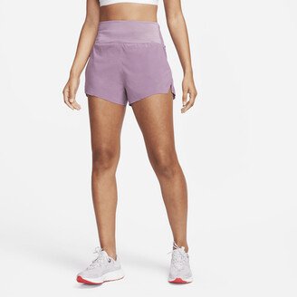 Women's Dri-FIT Swift High-Waisted 3 Brief-Lined Running Shorts in Purple