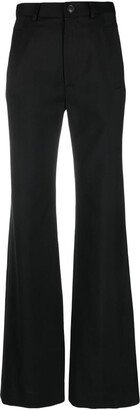 High waist flared trousers-AL