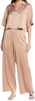 High Waist Washable Silk Pajamas