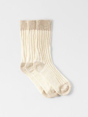 Pack Of Three Organic-cotton Blend Socks