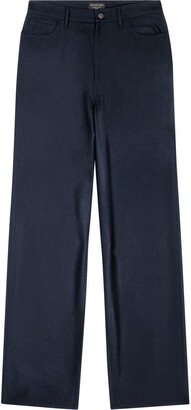 Wide-Leg Cashmere Trousers