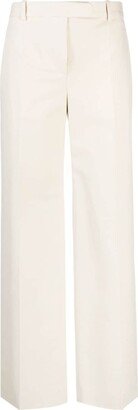 Wide-Leg Cotton-Wool Trousers