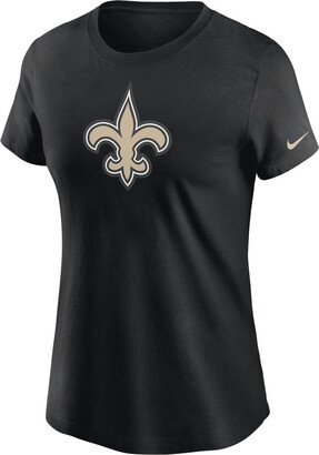 Women's Logo Essential (NFL New Orleans Saints) T-Shirt in Black