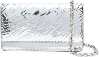 Fridge metallic-finish crossbody bag