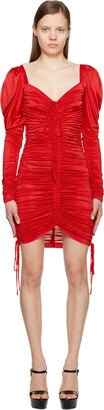 Red Ruching Minidress