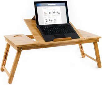 Aleratec 15'' Natural Bamboo Cooling Stand with Fan Table Desk