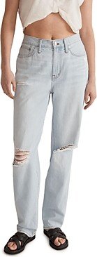 Slouchy High Rise Boyfriend Jeans in Wrightlane