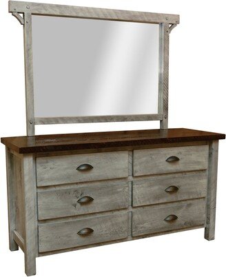 Kunkle Holdings, LLC Farmhouse Timber Peg Dresser and Mirror Set