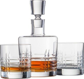 Basic Bar Classic Whiskey Carafe and Glasses, Set of 3