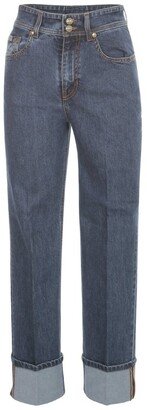 Turn-Up Hem Jeans-AA