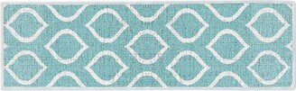 Drop Design 70 % Cotton Anti-Slip Stair Treads, 9 X 28 , Pack of 4, Light Teal