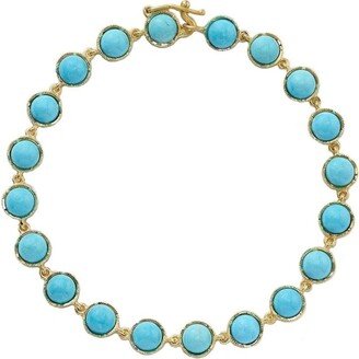 18kt yellow gold Kingman turquoise bracelet