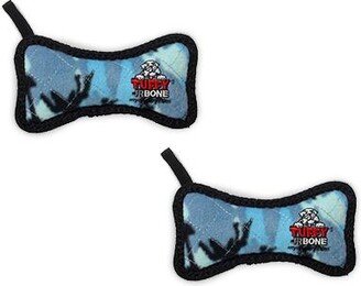 Tuffy Jr Bone Camo Blue, 2-Pack Dog Toys