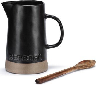 Black Refresh Refill Pitcher with Spoon