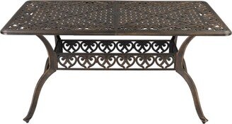 59in Desktop Mosaic Garden Cast Aluminum Table Bronze