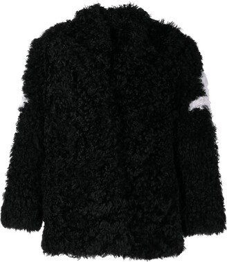 SMFK Single-Breasted Shearling Jacket