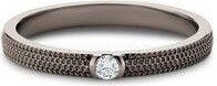 Talisman Azulea Small Band In Black Rhodium-plated Gold In White Gold