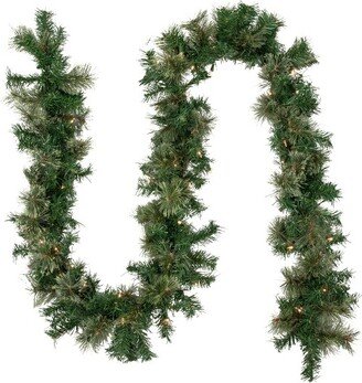 Northlight 9' x 10 Pre-Lit Oregon Cashmere Pine Artificial Christmas Garland, Clear Lights