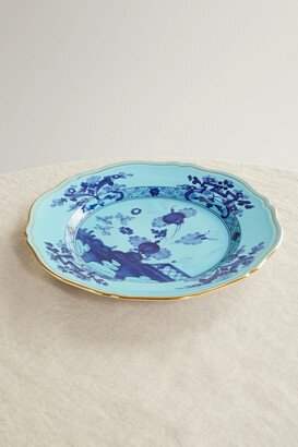 Oriente Italiano 26.5cm Gold-plated Porcelain Dinner Plate - Blue