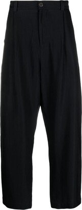 Straight-Leg Cropped Trousers-AF