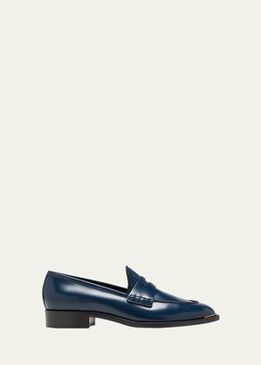 Calfskin Leather Penny Loafers