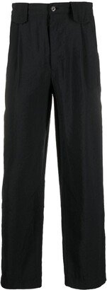 Pleat-Detail Straight-Leg Trousers-AD