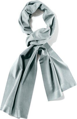 Fameed Khalique Ltd Simply Suede Scarf With Micro Perforations - Blue